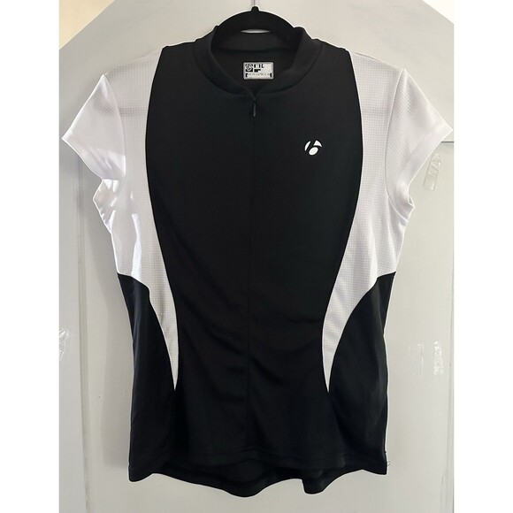 BONTRAGER Cycling Jersey Top Biking Shirt Black & White Women’s Sz M - Picture 1 of 5